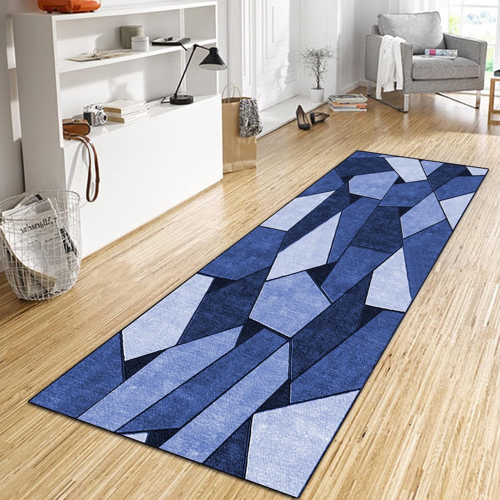 Alfombra suave 105 x 155 cm vintage de gran resistencia para un salón elegante