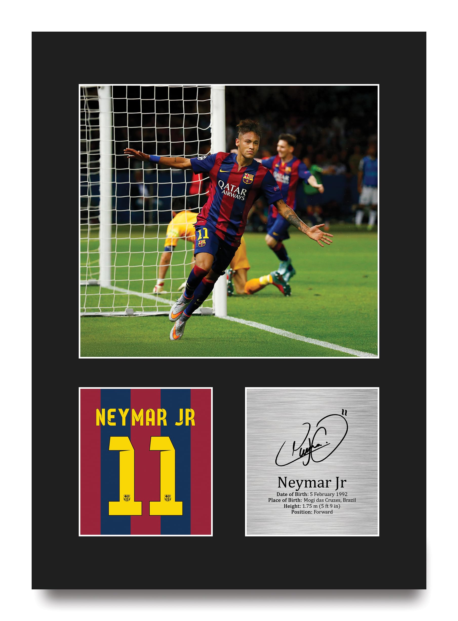 HWC Trading Neymar Jr Barcelona Gifts Printed Signed Autograph