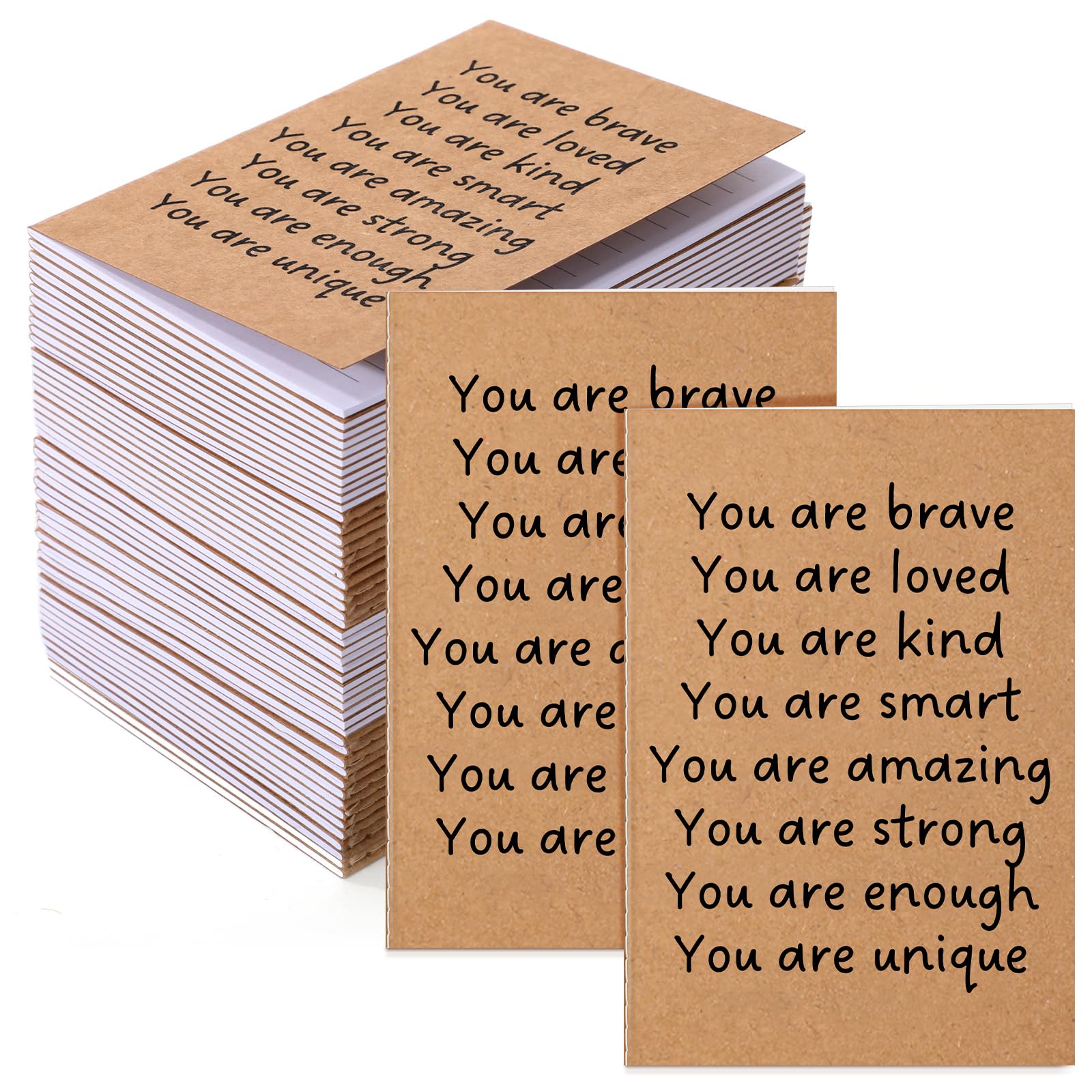 Spakon 24 Pcs Valentines Gifts for Students Mini Inspirational Notebooks Back to School Gift Small Journal Pocket Mini Positive Affirmation