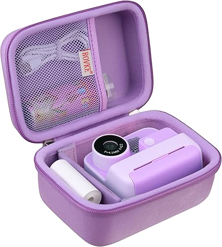 Miniatura 1 de BOVKE Estuche de transporte para cámara DylantoAnchiooMEETRYE Kids de impresión instantánea, 1080P para niños, cámara instantánea, juguetes, soporte