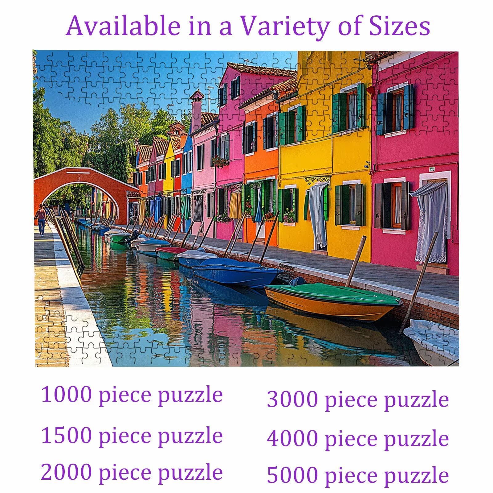 Puzzle 2000 Piezas | casa Color Puzzle 2000 Piezas Adultos | Encajan Perfectamente | sin Polvo | Rompecabezas Madera para Toda la Familia | Rompecabezas XL para Expertos | Regalo Mujer W3H-847