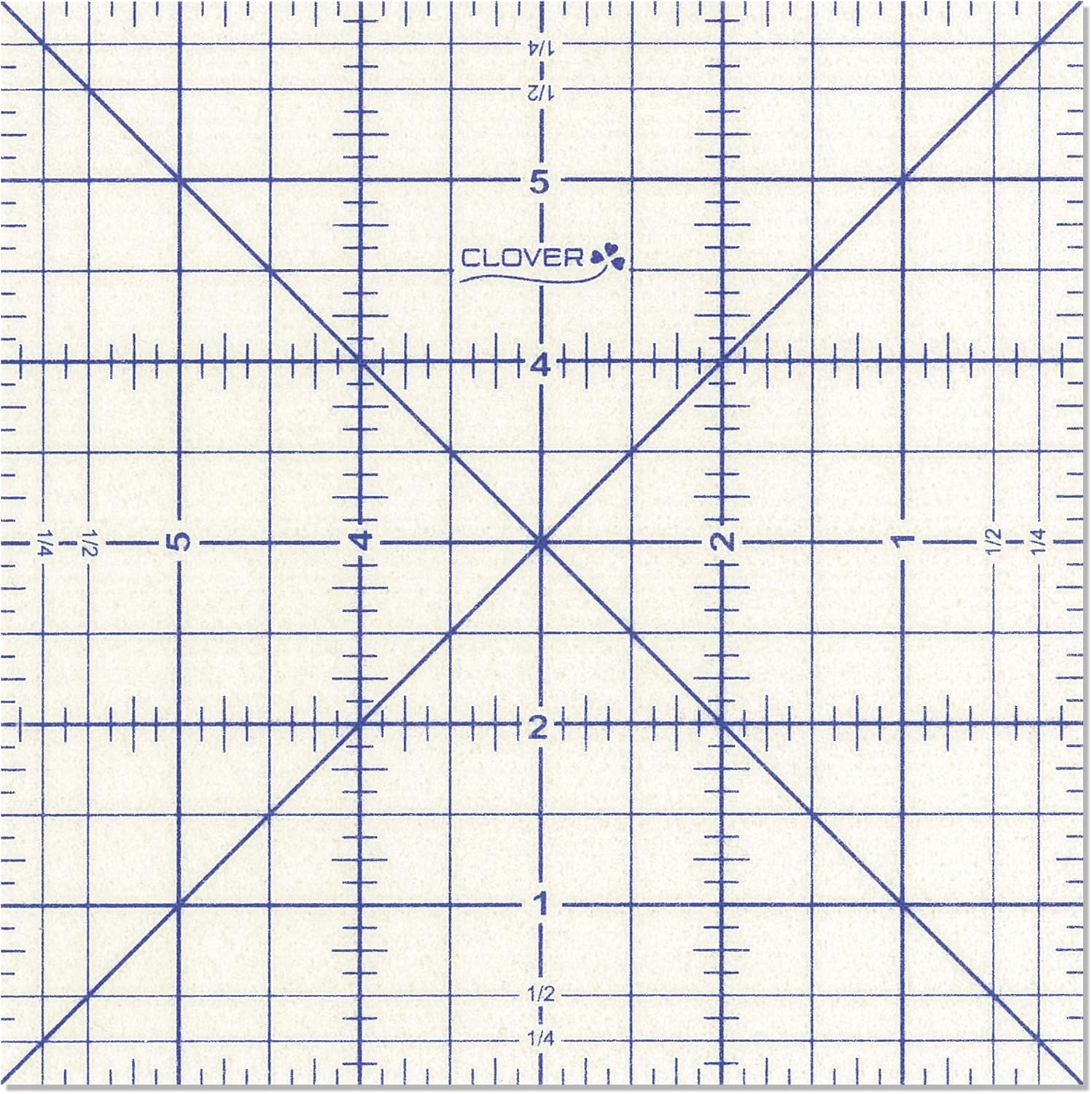 Clover Hot Hemmer Ruler 6"X6" - Square
