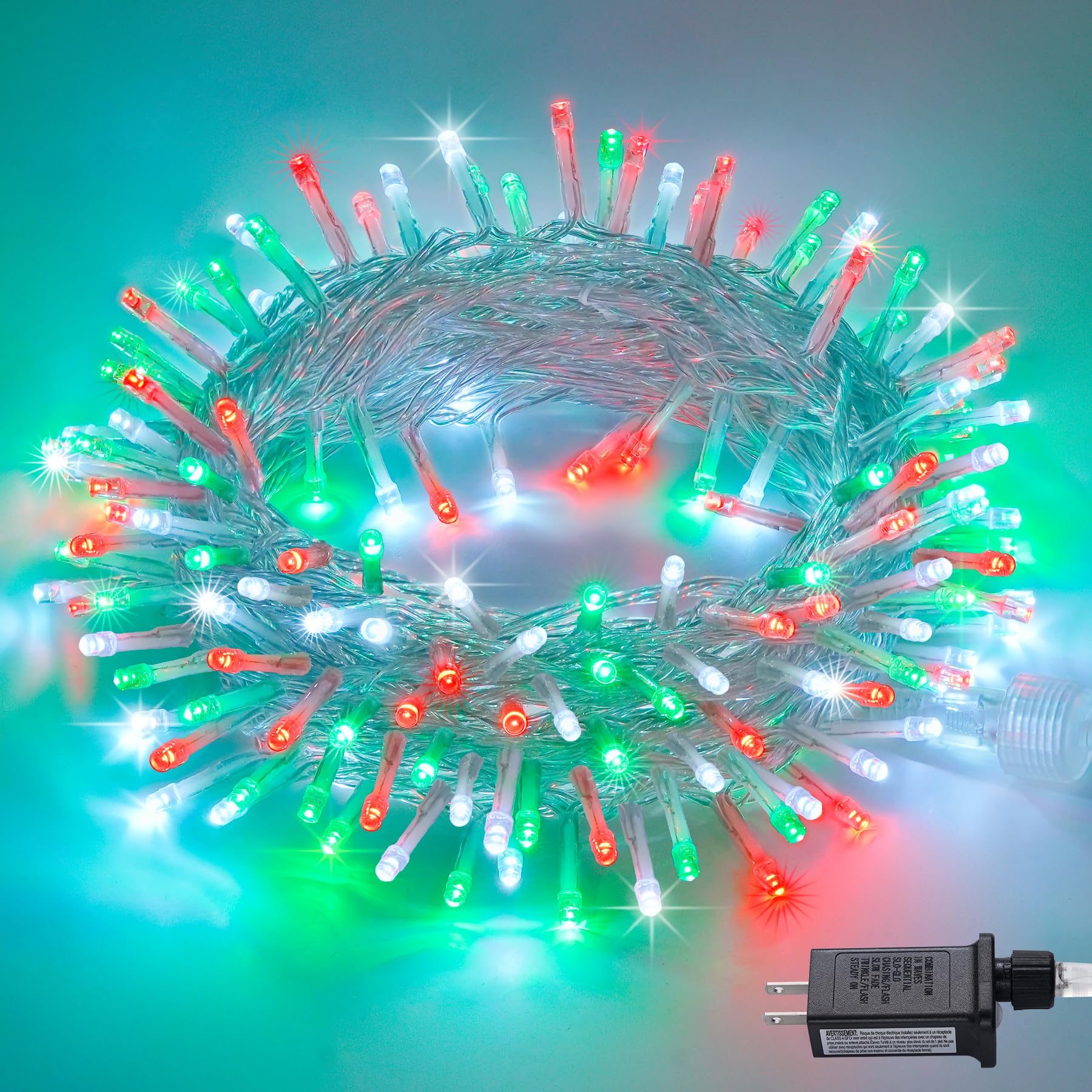 Amazon.com: JMEXSUSS 200 LED Red White and Green Christmas Lights