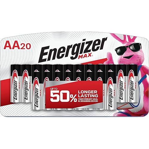 Energizer AA Batteries, Max Double A Battery Alkaline, 20 Count