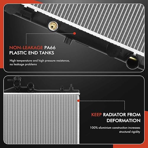 Miniatura 6 de A-Premium Conjunto de radiador de refrigerante de motor con enfriador de aceite de transmisión compatible con Nissan Versa 2007-2012, 1.6L 1.8L,