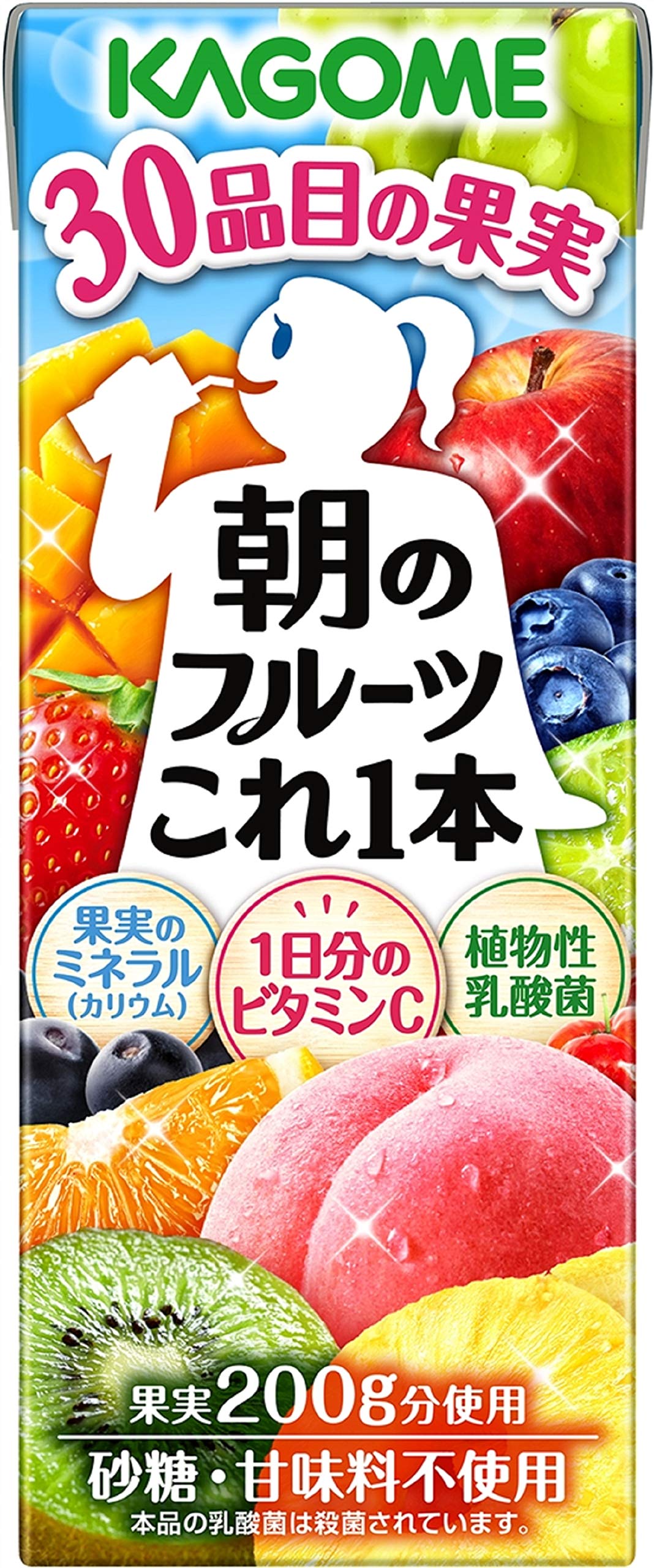 Amazon.co.jp: カゴメ 朝のフルーツこれ一本 200ml×24本 : 食品・飲料