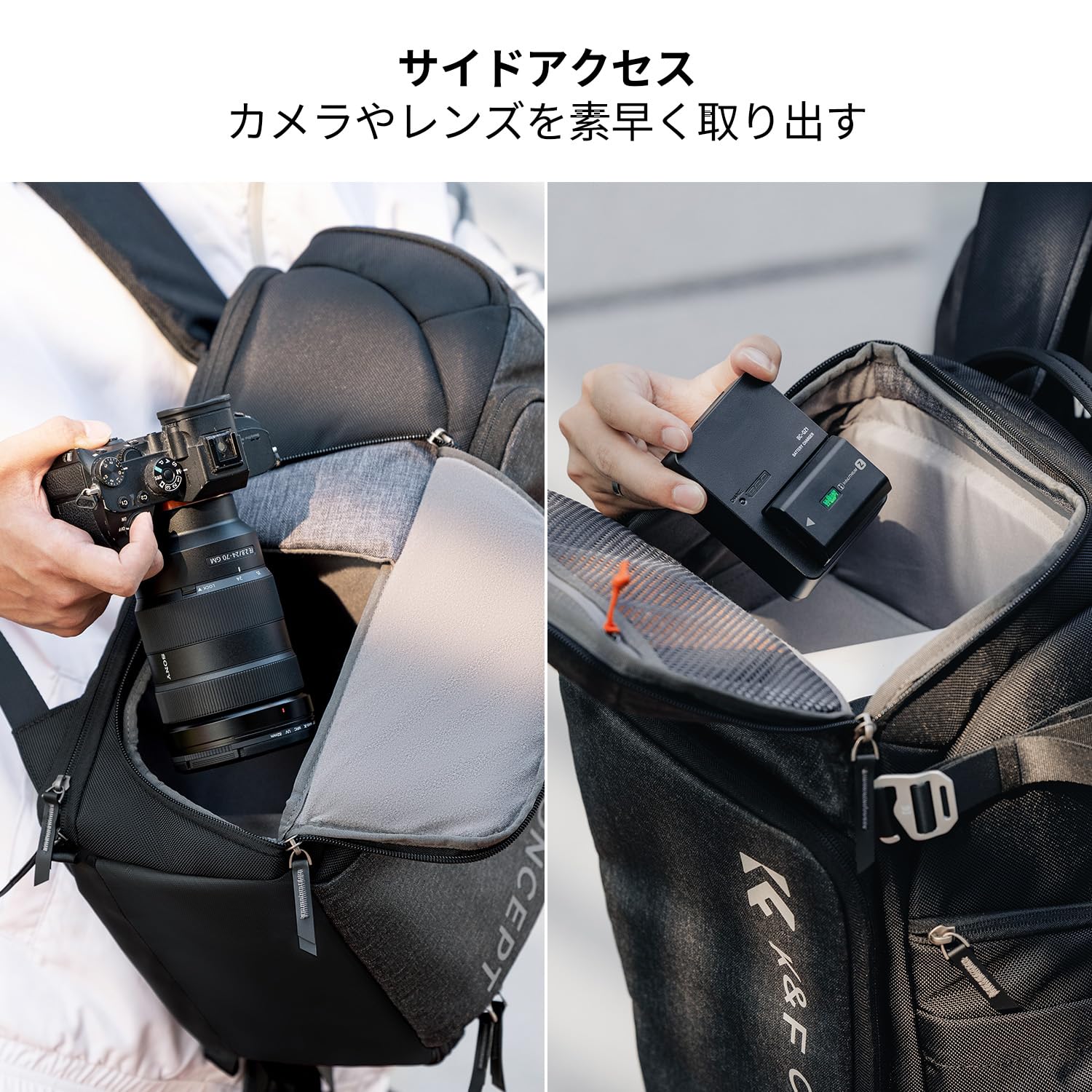 Amazon.co.jp: [K&F CONCEPT] カメラリュックカメラバッグ 一眼レフ