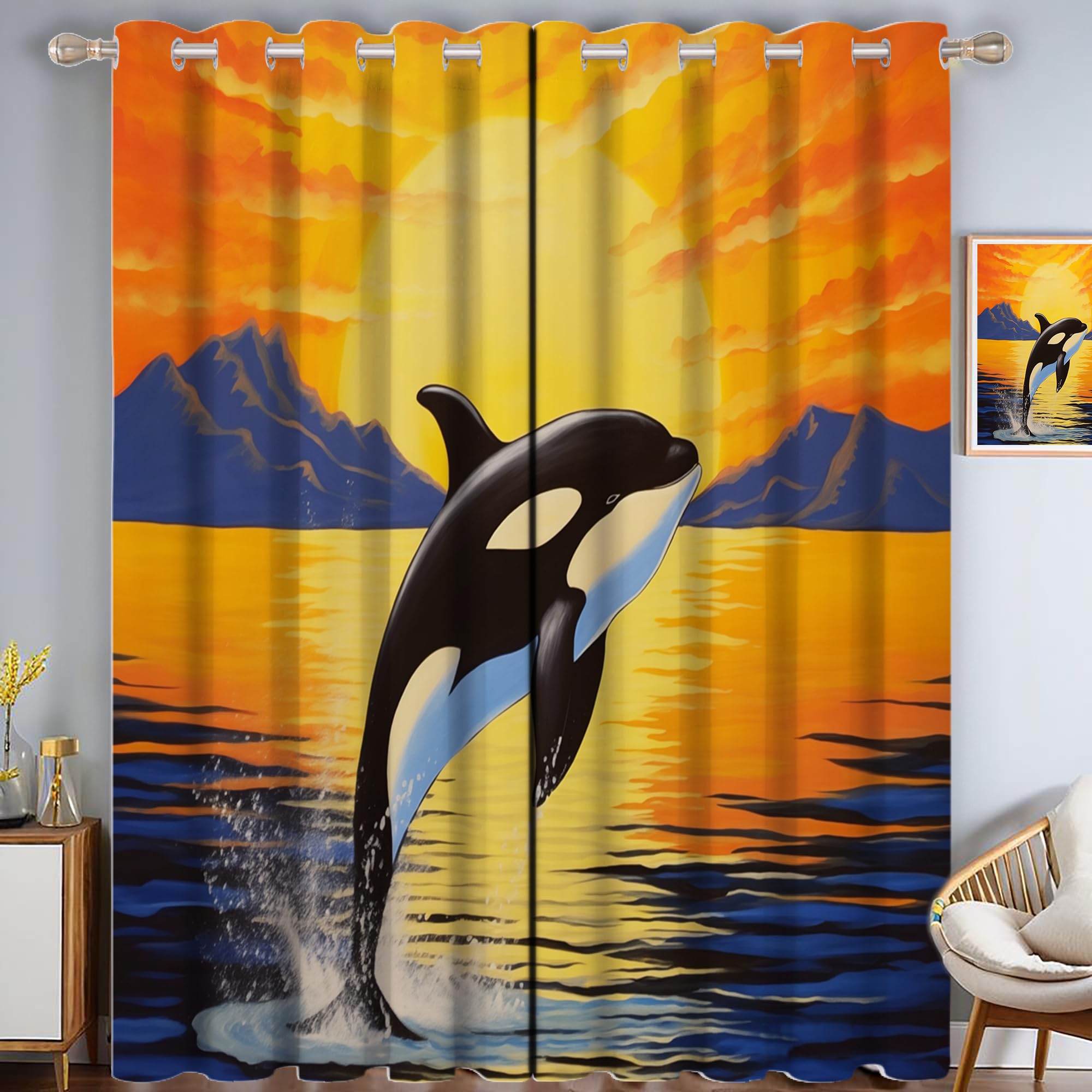 Rideaux occultants isolant thermique contre le froid pour obscurcir une chambre d'enfant