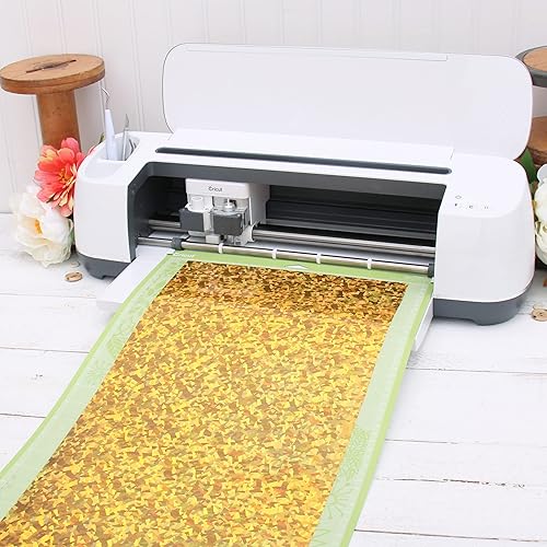 Miniatura 4 de Threadart The Yard - Película de vinilo holográfica de transferencia de calor fucsia de 20 pulgadas de largo  Rollo de corte personalizado de 20