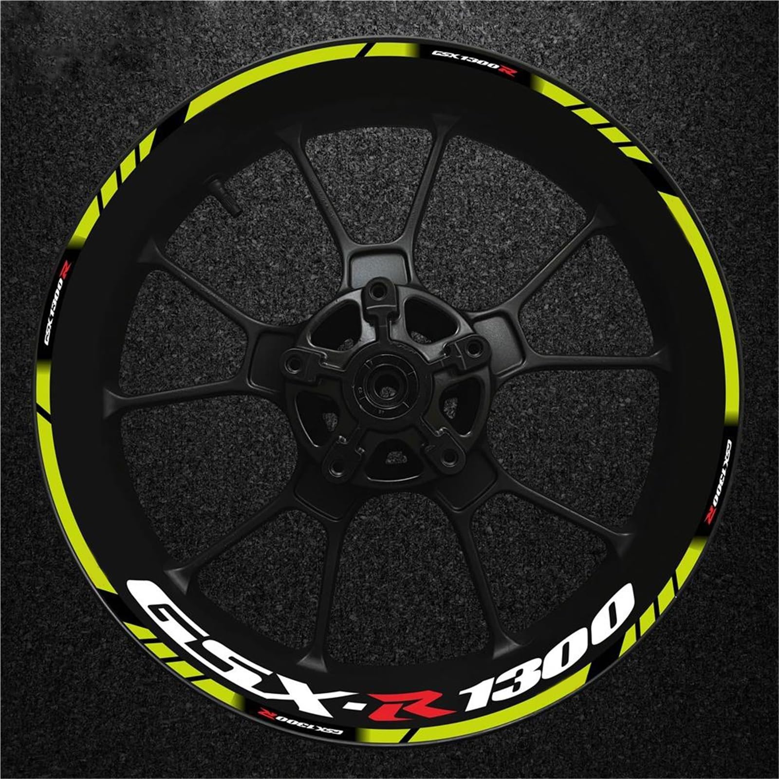 Decorative Stickers Motorcycle Tire Rims and Rim Modification Reflective Stickers for Suzuki Gsx-r1300 for Hayabusa GsxR1300r Wheel Hub(Green)