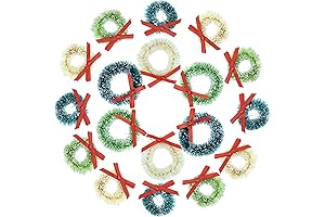 18Pcs Dollhouse Christmas Wreaths Decoration Kit