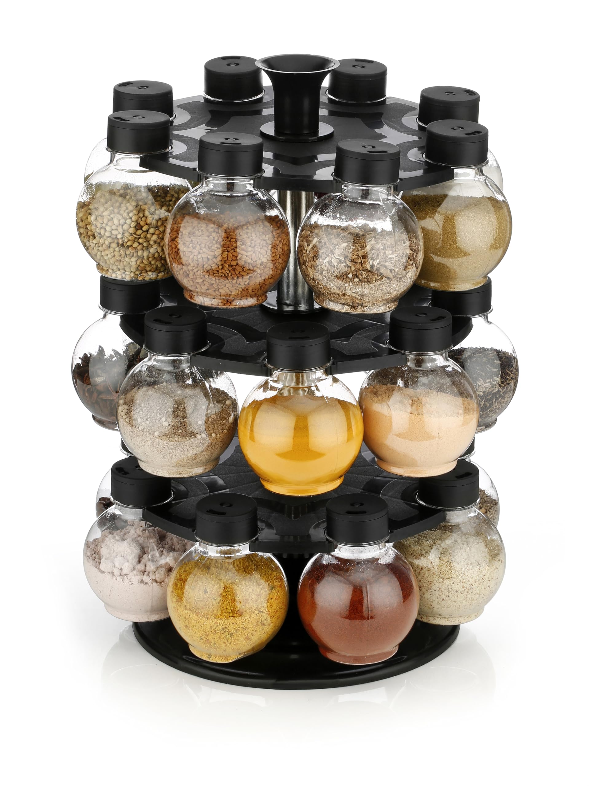 NARIYA Plastic 360 Revolving Spice Container Set of 24 in 1 Seasoning Organizer Masala Rack Condiment Set For kitchen (Transparent, 125ml Each) (B0CNRSTLJV) Amazon Price History, Amazon Price Tracker