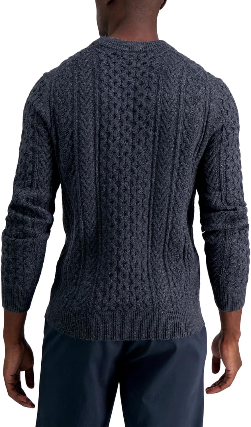 Haggar Mens Mens Long Sleeve Aran Cable Sweater - Image 2