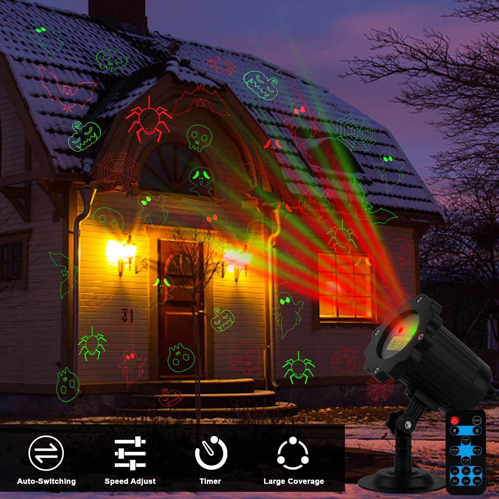 Christmas Projector Outdoor Projector - Outdoor Halloween Decorations - The  Home Depot Outdoor Light Projector, image size:1600x1600