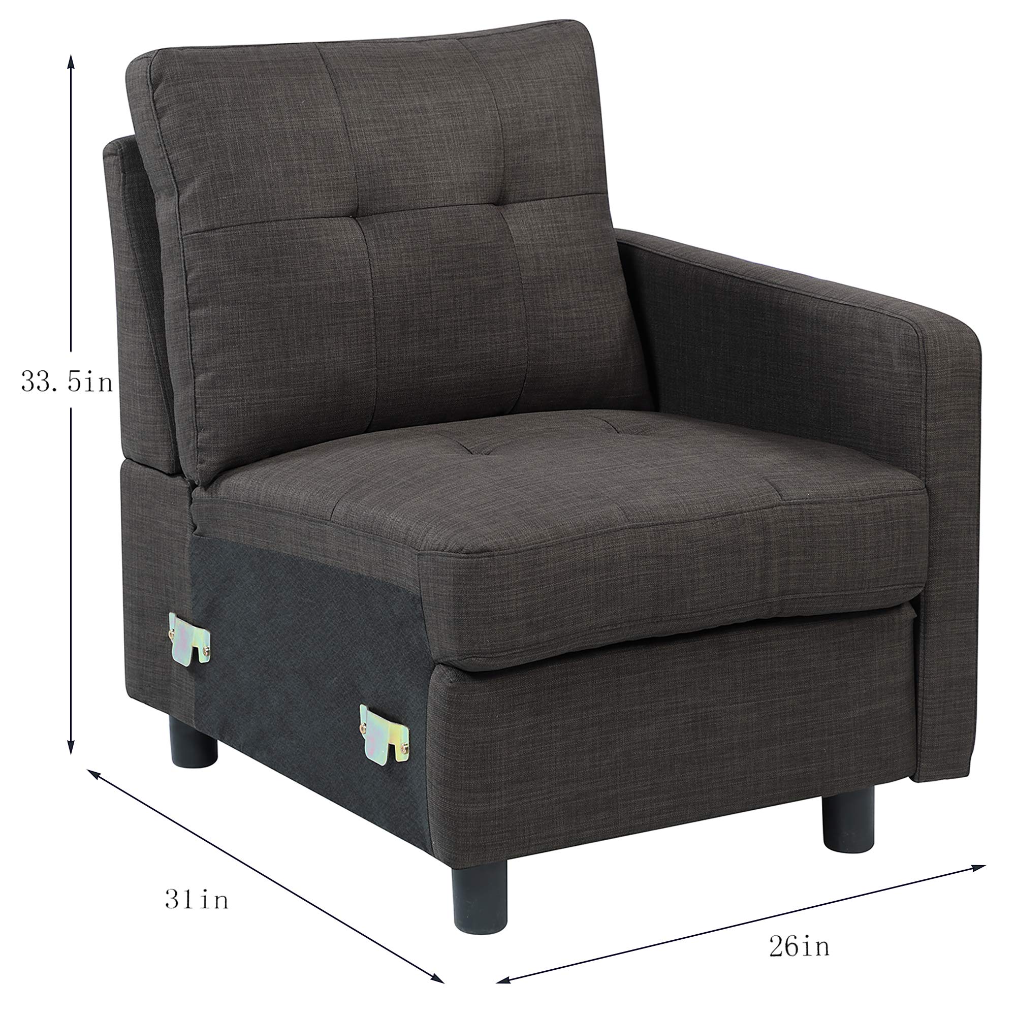 DAZONE Modular Sectional Sofa Assemble 7Piece Modular Sectional Sofas