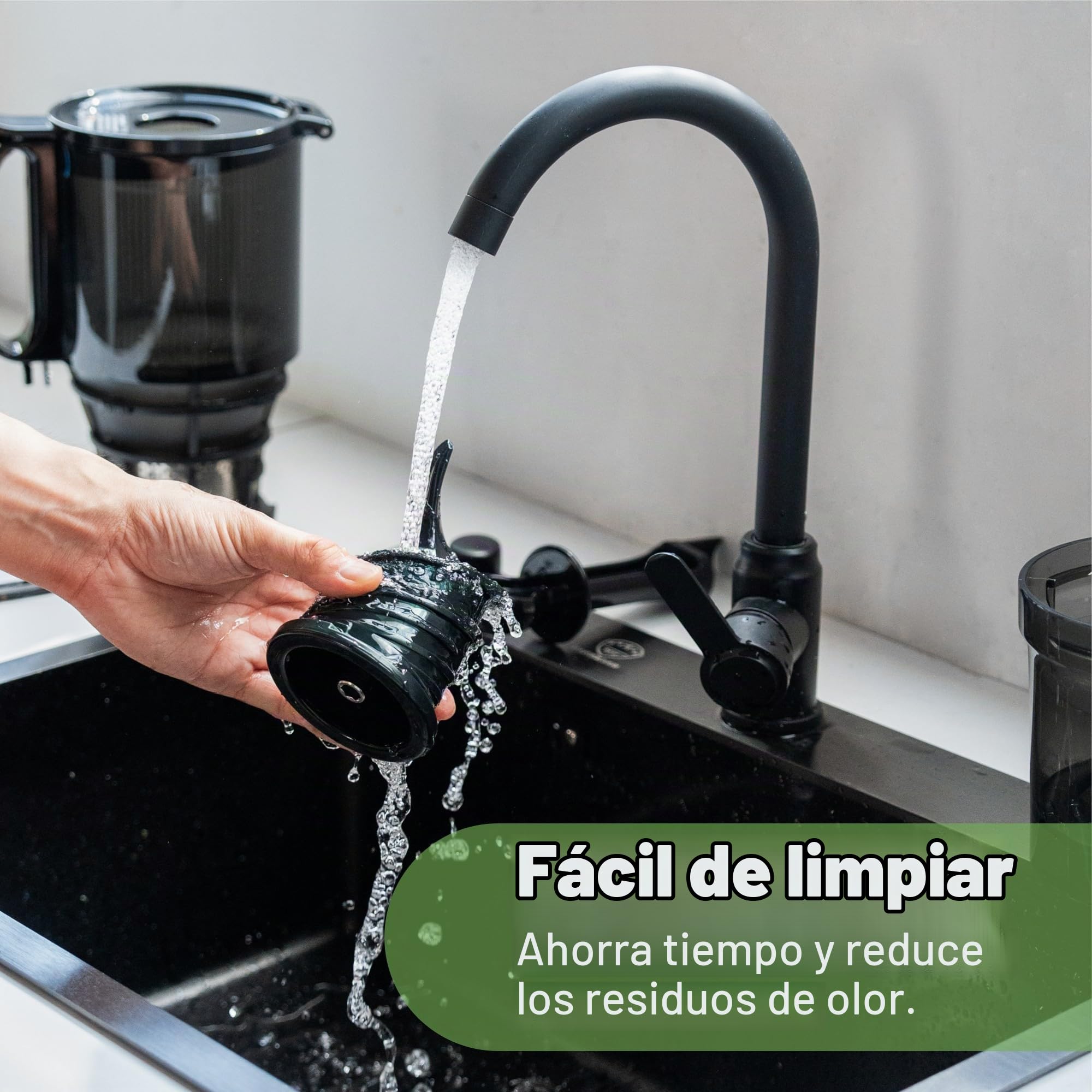 Fretta Extractor de Zumos para Reuniones Boca 5.3 Pulgadas Capacidad 1,8 L | Filtro triple para mayor rendimiento, admite frutas enteras, piezas desmontables, fácil de instalar y limpiar