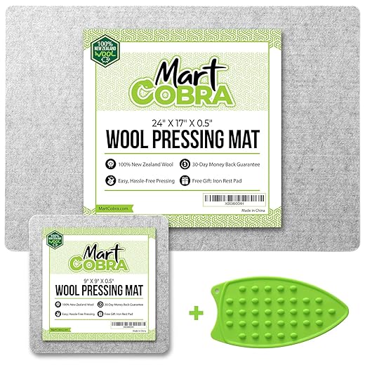 Wool Pressing Mat for Quilting Supplies, Wool Ironing Mat for Quilters, Wool Mat for Ironing Pad, Sewing Machine Muffling Mat, Sewing Supplies and Accessories, Sewing Notions & Supplies, Iron Mat