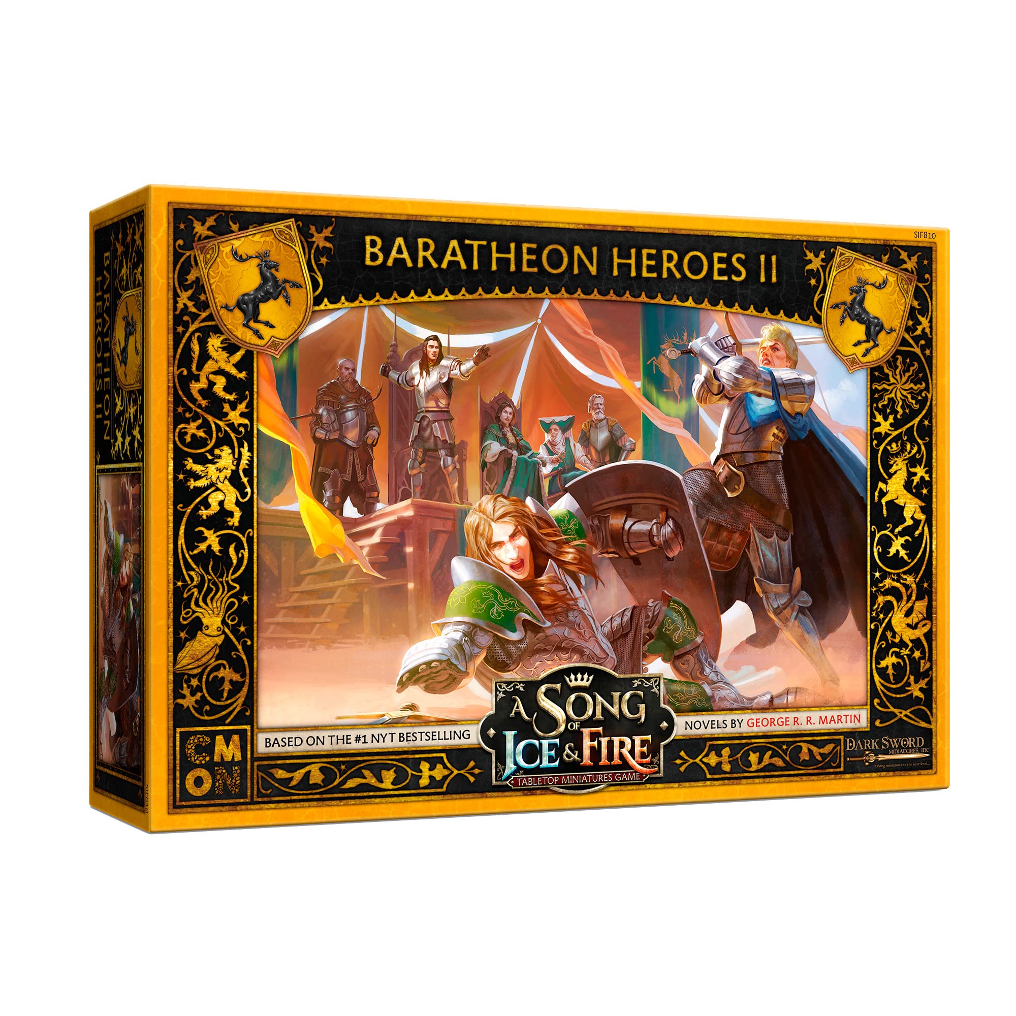 CMONCool Mini or Not, A Song of Ice & Fire: Baratheon Heroes II Miniature Game, Ages 14+, 2+ Players, 45 to 60 Min Playing Time