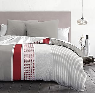 Home Linge Passion - Juego de edredón (220 x 240 cm), Color Rojo