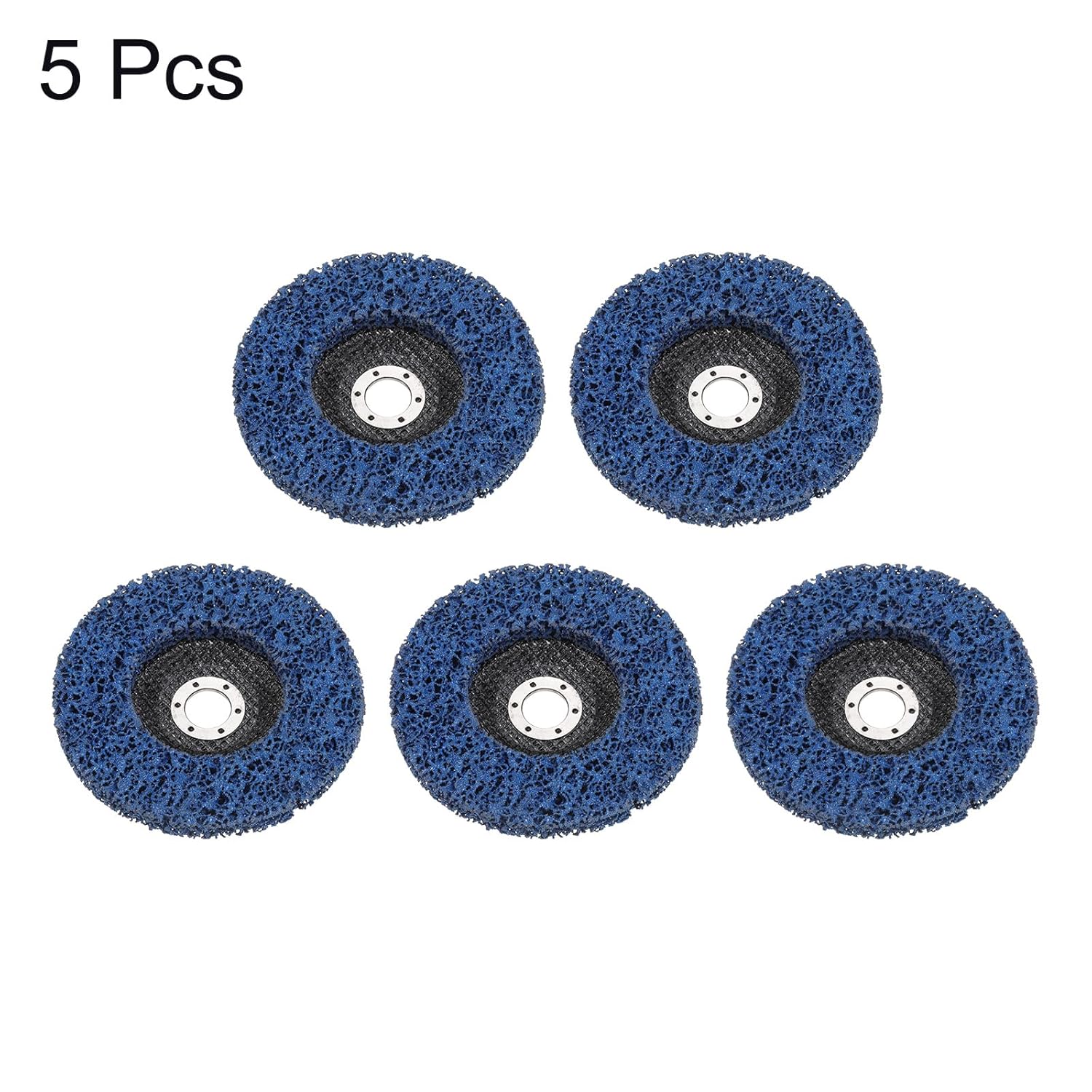 HARFINGTON 5pcs Strip Disc Stripping Wheels 6" x 7/8" Stripping Discs Wheel for Angle Grinder Clean and Remove Paint Coating Rust Welds Oxidation, Blue