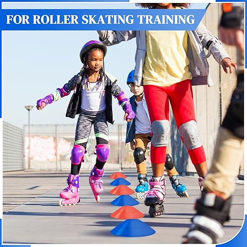 Miniatura 6 de Sratte 200 conos de fútbol con correa y bolsa de malla, conos de disco de agilidad, conos de entrenamiento de fútbol, conos deportivos para