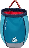 Kurgo Go Stuff It Hands-Free Dog Treat Pouch - Reflective Training Bag with Wide Opening, Zipper Pocket & Carabiner (Coastal Blue)