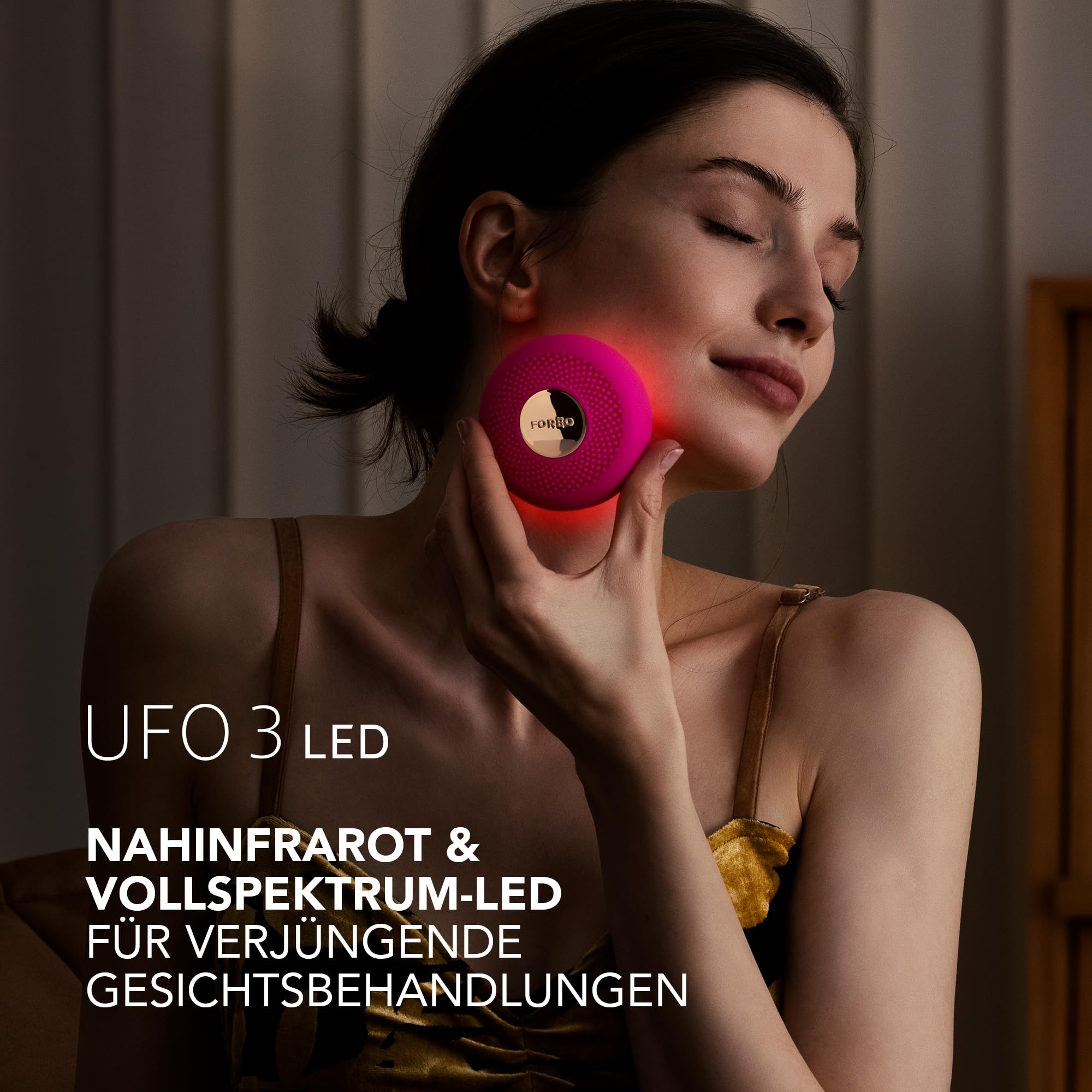 FOREO LED to Lovely UFO 3 LED Set - Masken-Hautpflegegerät + 14 UFO-aktivierte Masken + IRIS Aufhellende C-Konzentrat-Augencreme, 15 ml - Pflege