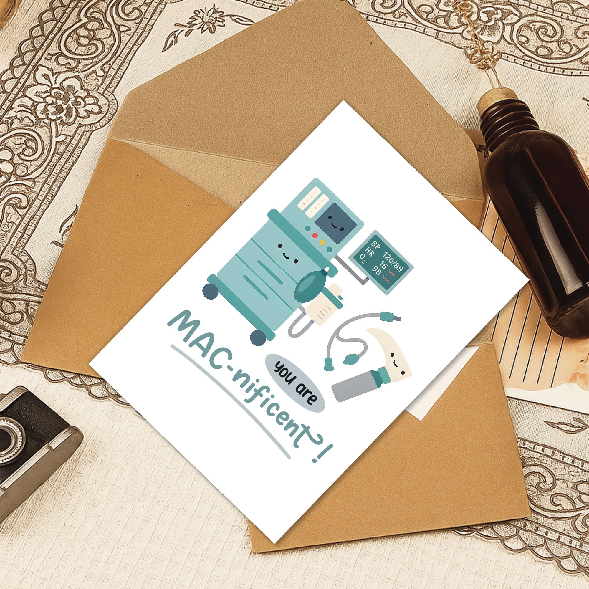 MAC-nificient Birthday Greeting Card, Gift for Anesthesiologist, Husband, Wife, Special Occasion, Celebrate Expertise, Humor, Appreciation for Care and Work