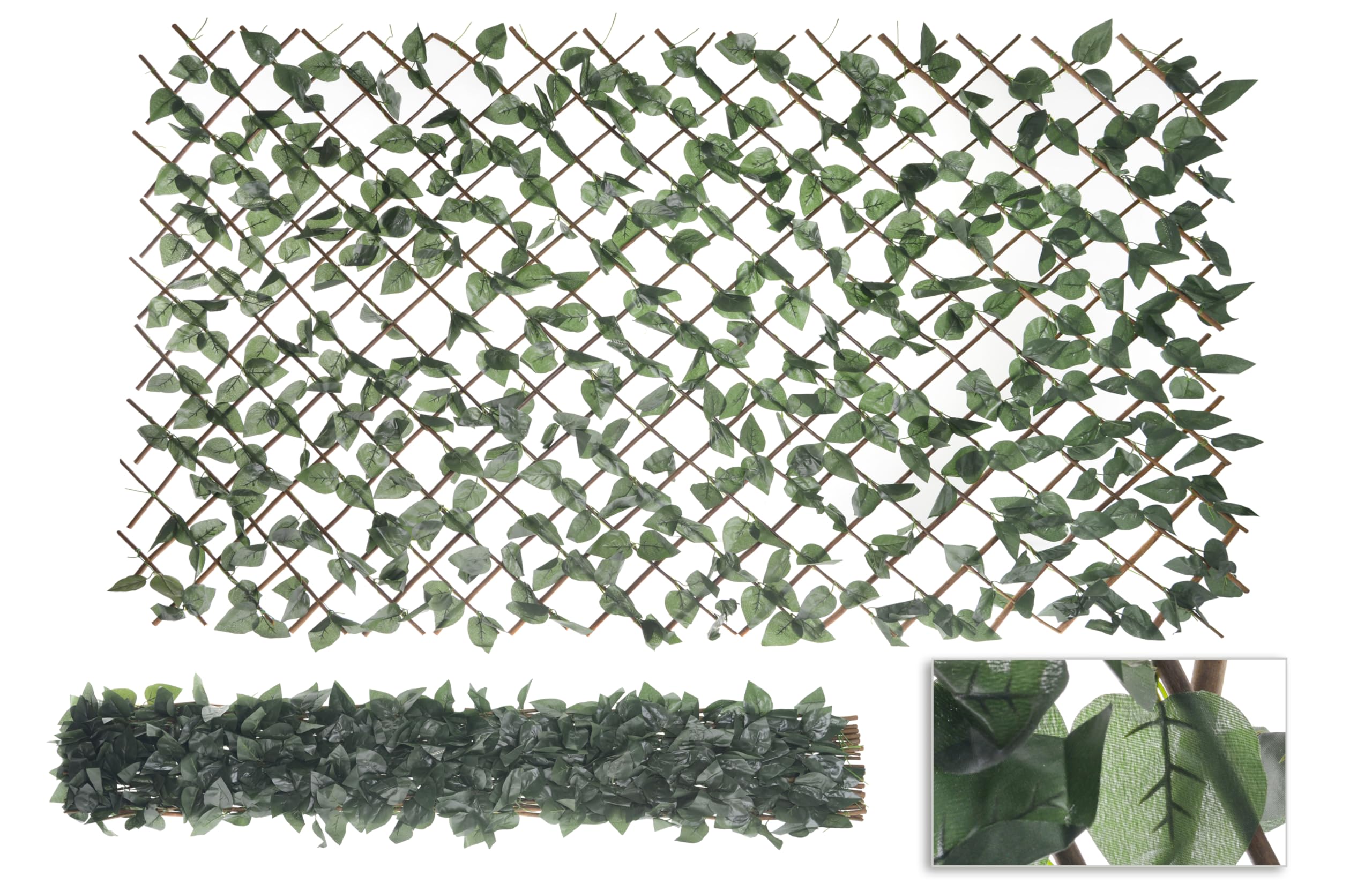 HERSIG - Celosias para Terraza Exterior - Celosia con Hojas Decorativas (100x200cm) - Celosia Terraza - Decoracion Jardin Exterior - Celosias Decorativas Resistentes