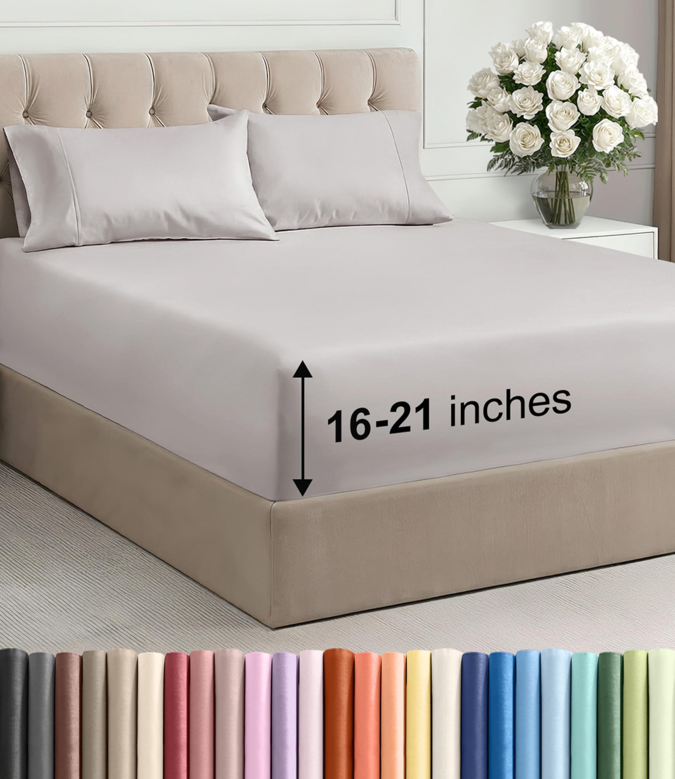 Extra Deep Pocket Cal King Sheet Set