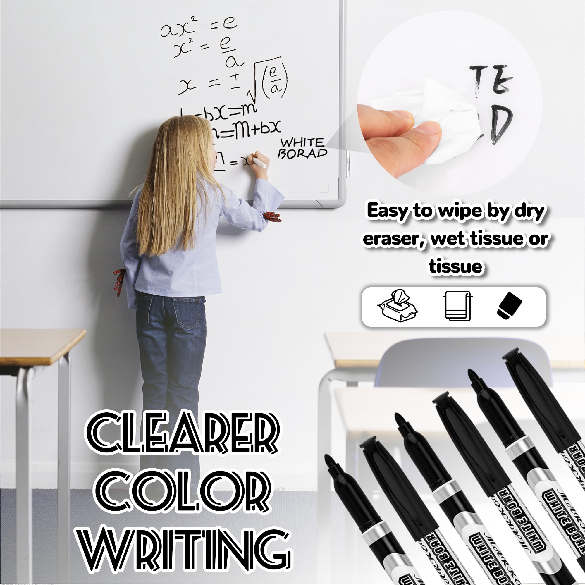 Marqueurs Effaçables à L'eau EXPO à Faible Odeur, Pointe Fine | Expo CA