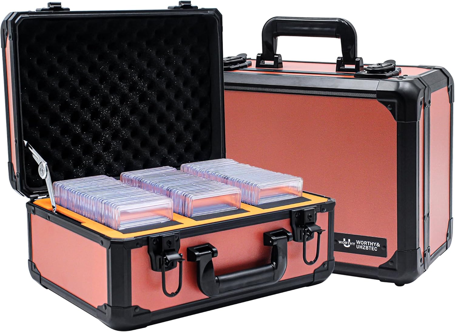 Graded Card Storage Box; Durable Sports, PSA Card Storage Case- Trading Card Storage Box - PSA Slab Case (RED, 14.17x11.2x7 inches)