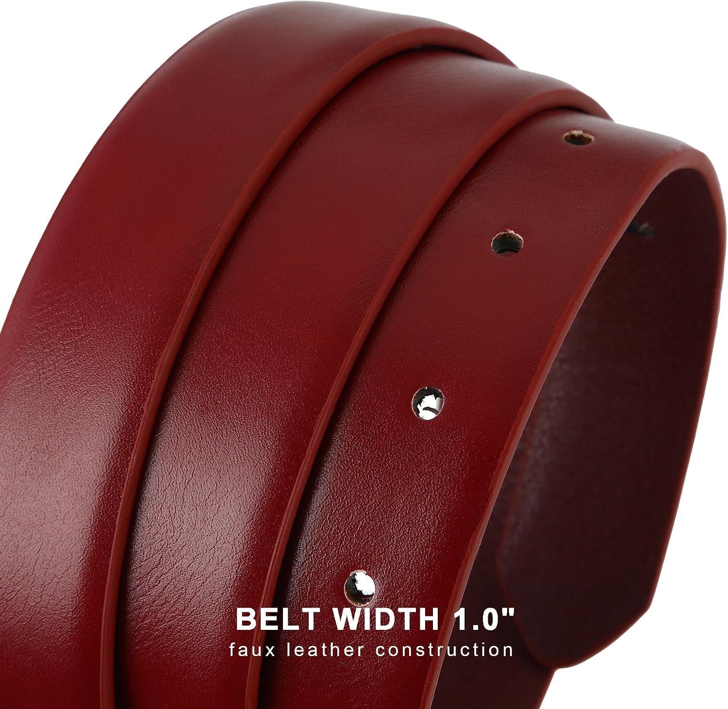 Earnda Belts for Women Faux Leather Waist Belt with Gold/Silver Buckle image 5