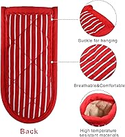 Vista 3 de 6 fundas de hierro fundido para mango de sartén, resistentes al calor, antideslizantes, guantes de horno de cocina para barbacoa y suministros