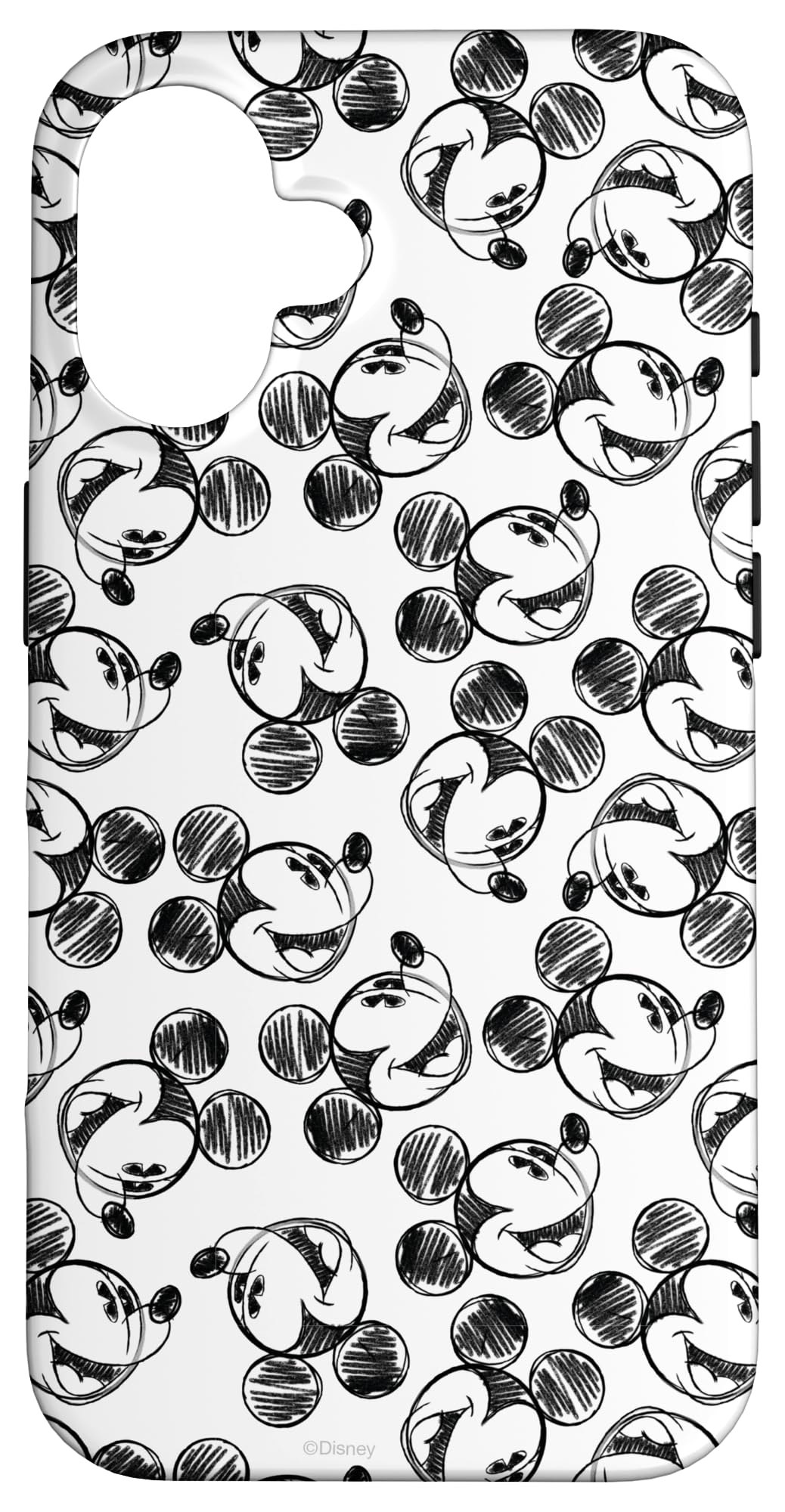 Disney Mickey Mouse Black and White Sketch Print Case for iPhone 16