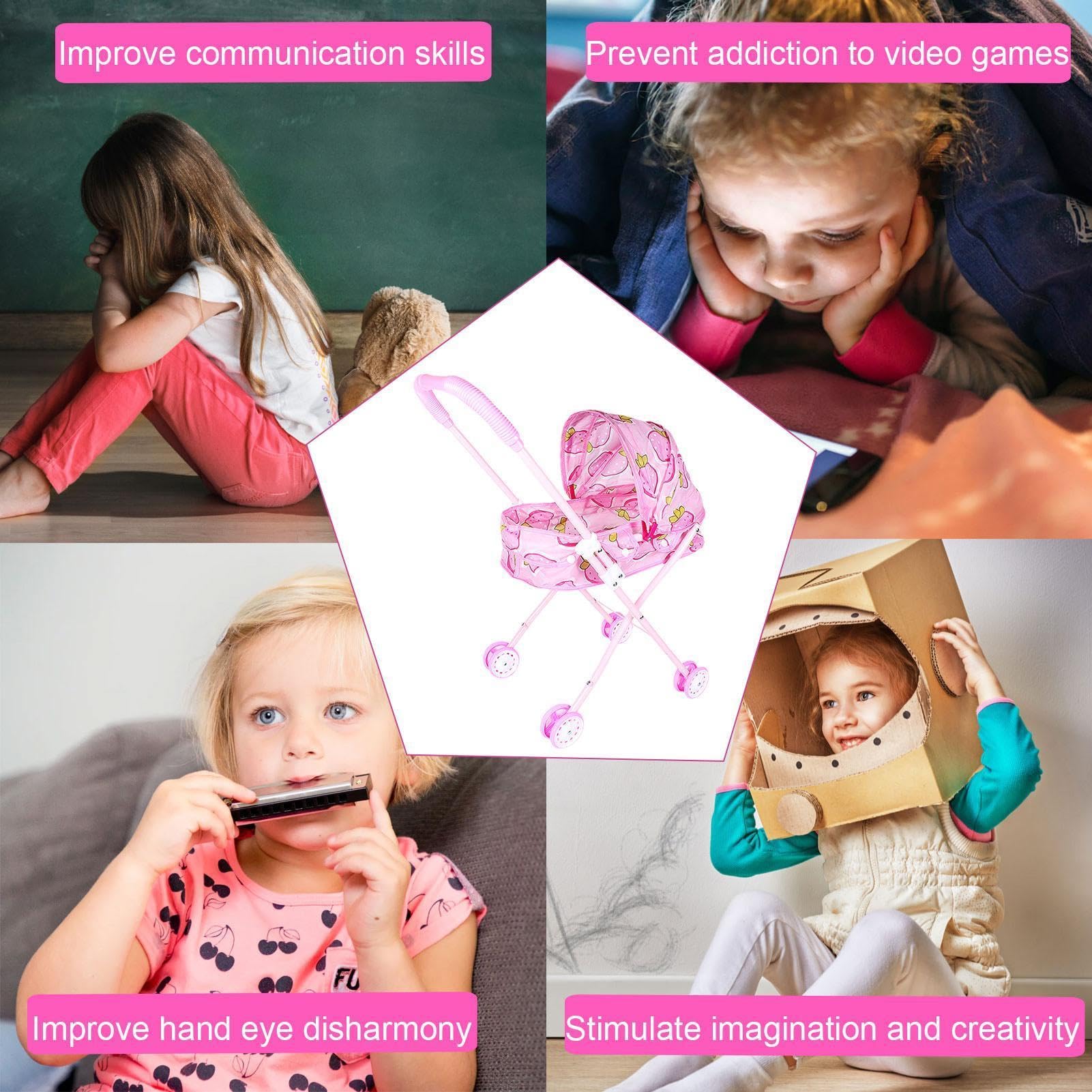 Poussette De – Conception De Nacelle Réaliste, Auvent Rétractable