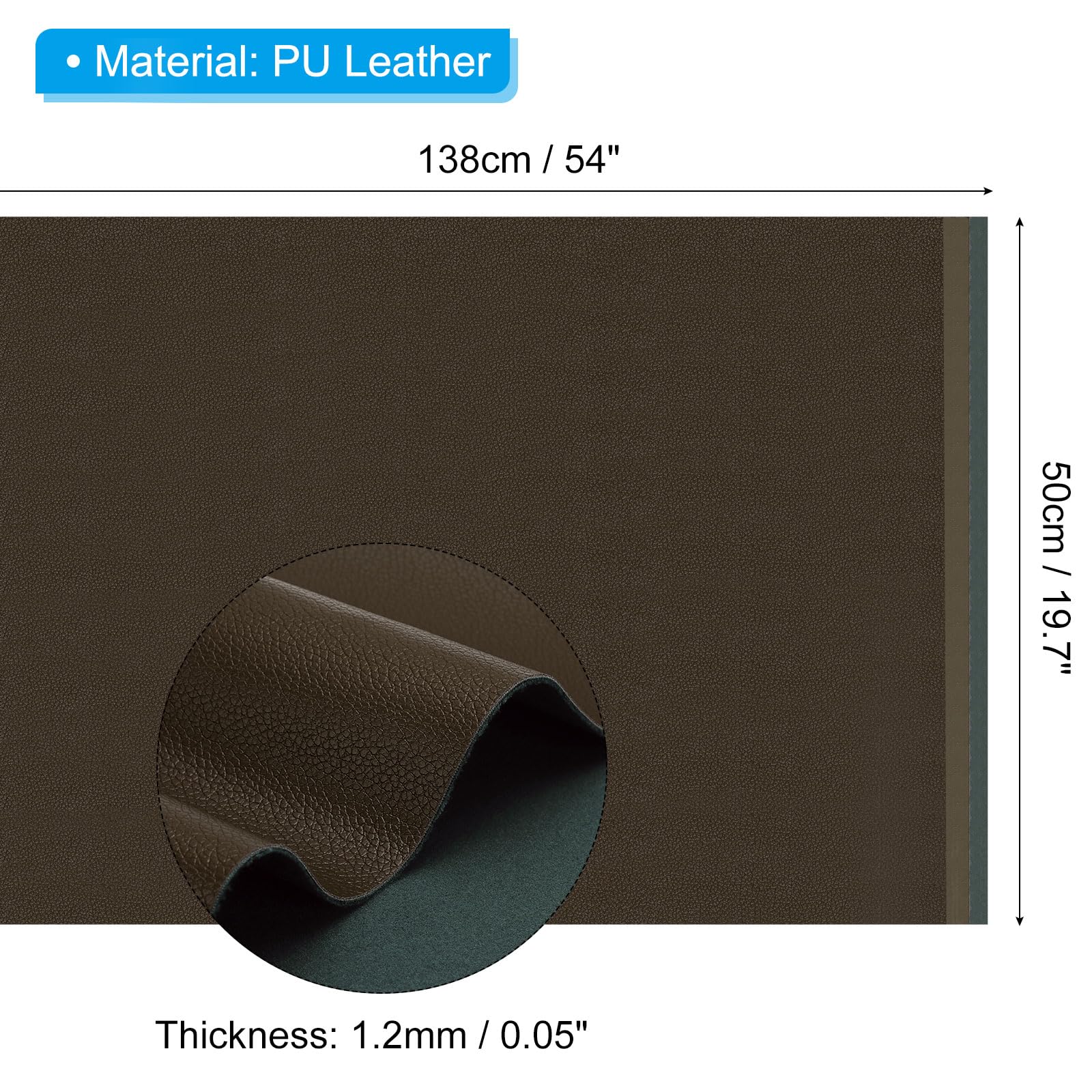 PATIKIL 54x19.7x0.05 Inch Faux Leather Sheets - Image 2