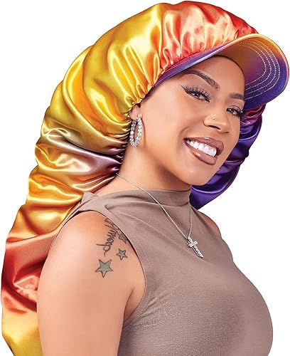 Red by Kiss Visera de satén sedoso interior y exterior, talla única para todos los Keyshia Cole Capo y gorra de béisbol en uno