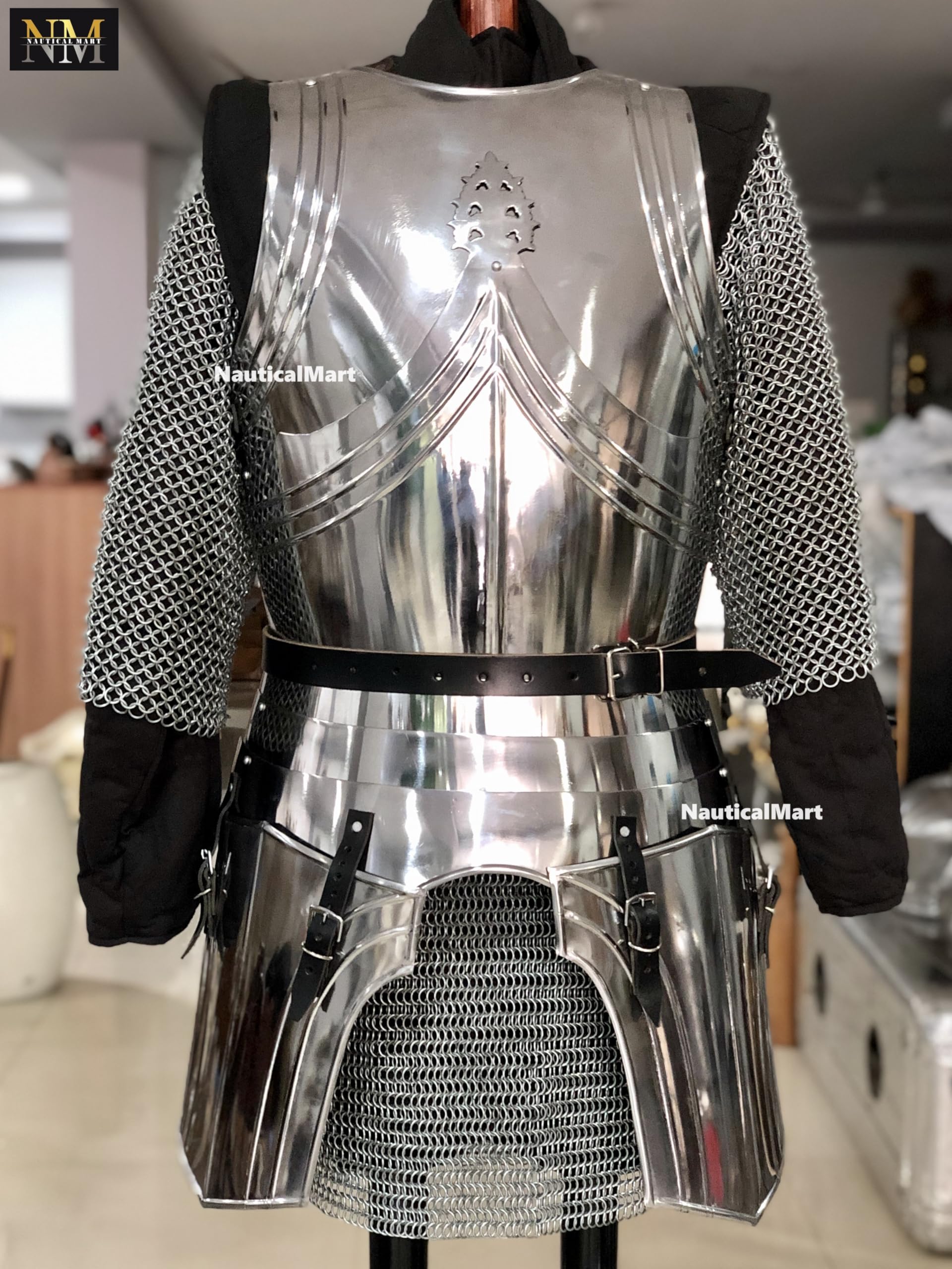 NauticalMart Medieval Knight's Body Armor Fluted Cuirass Body Armour Halloween LARP Costume