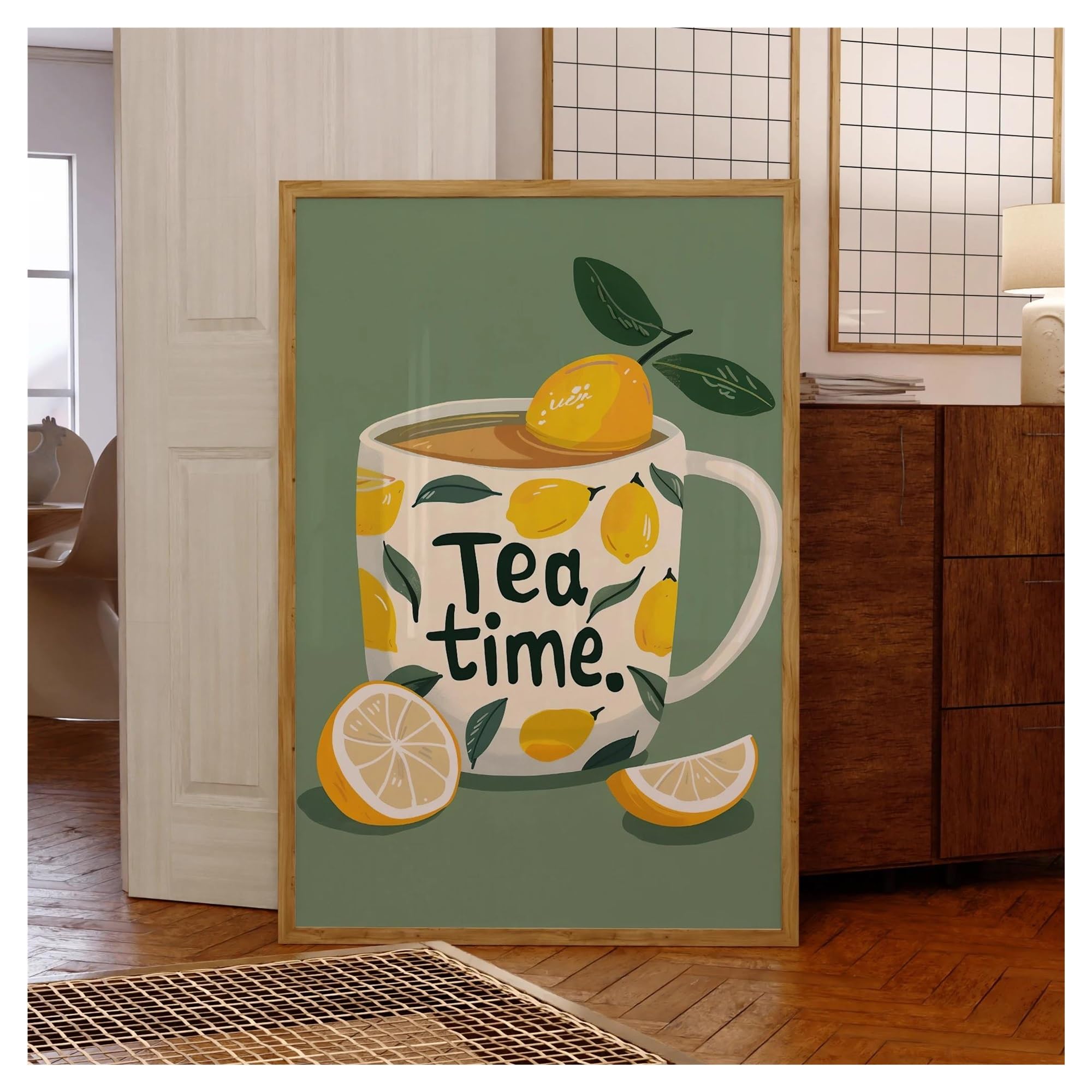 Toile peinture affiche moderne agrumes de qualité supérieure pour une déco de salon raffinée