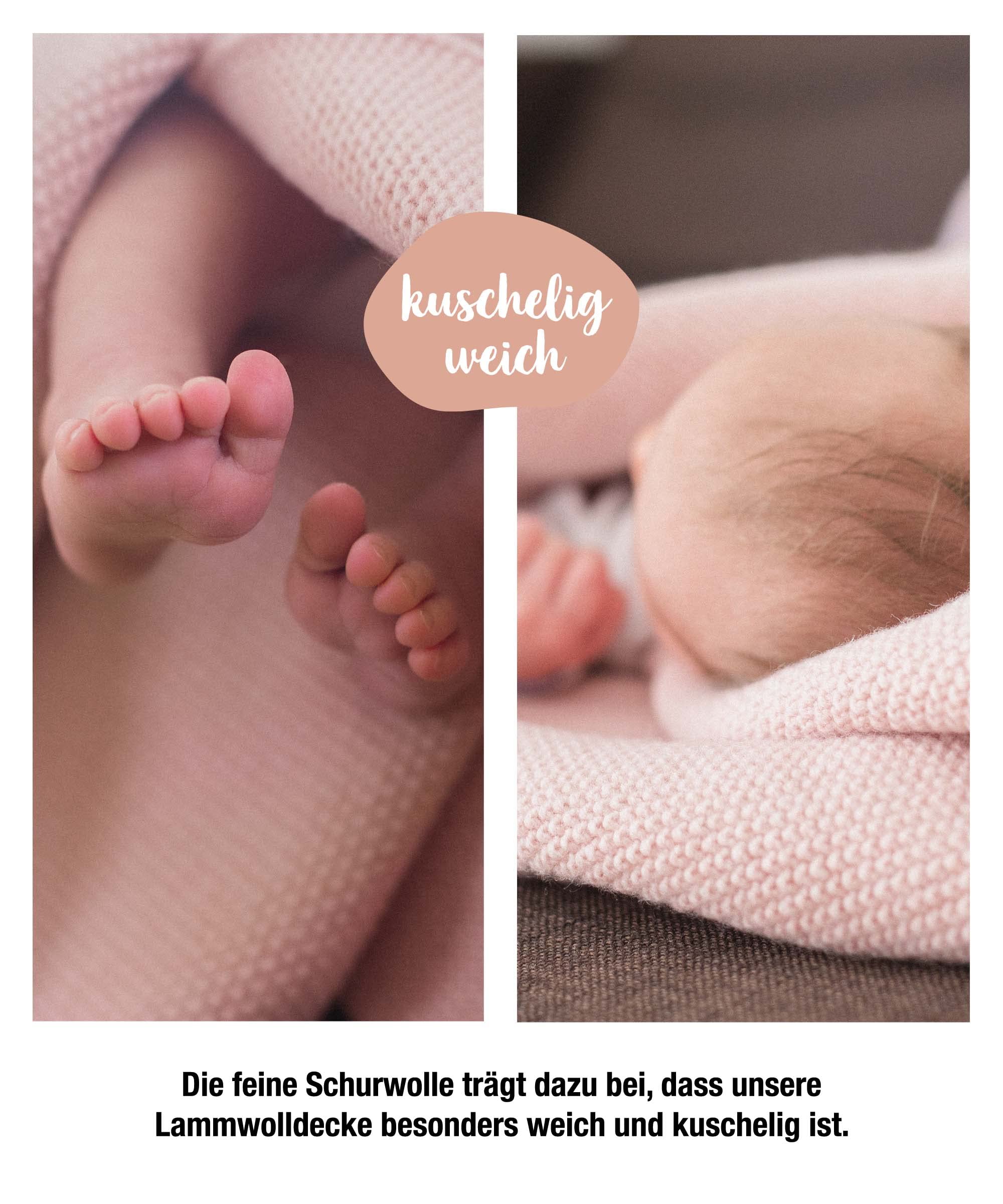 Ehrenkind® Babydecke | Kuscheldecke aus ECO Lammwolle Natur| Baby Erstausstattung Neugeborene | Krabbeldecke für Baby