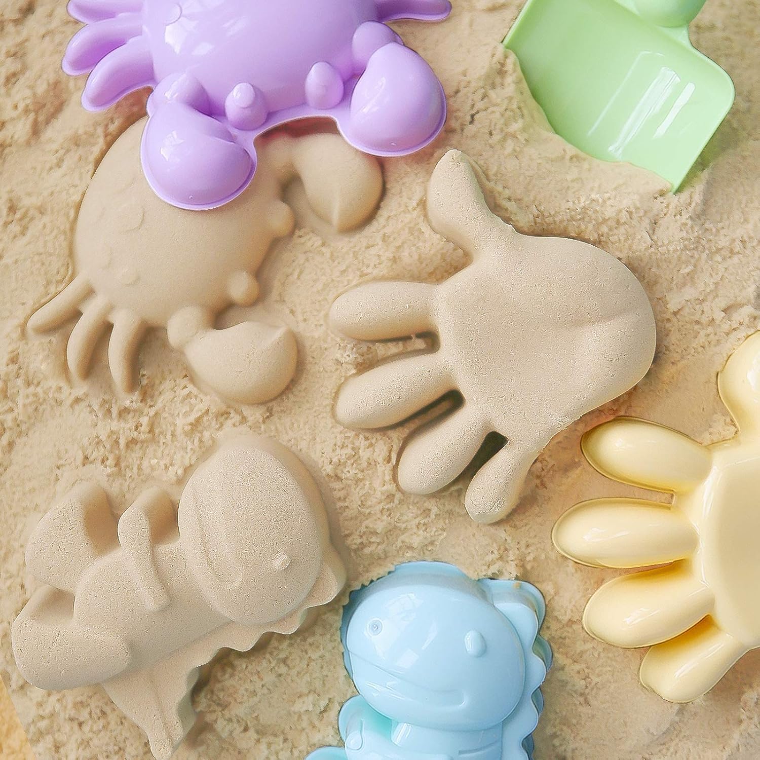 Beach Toys Kids Sand Toy Set,33 PCS Including Beach Bucket, Water Wheel, Watering Can, Shovel, Rake, Sea Animal Molds and Storage Bag, Eco-Friendly Sandbox for Toddlers Kids Outdoor Toys : Toys & Games