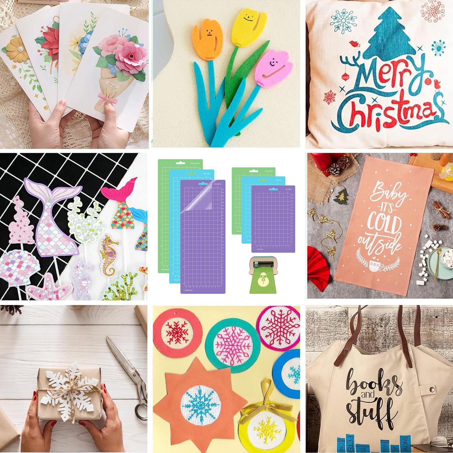 Tappetino da Taglio per Cricut Joy 4,5" x 12" + 4,5" x 6,5" Varietà Grip Accessori di Ricambio 6 Pezzi