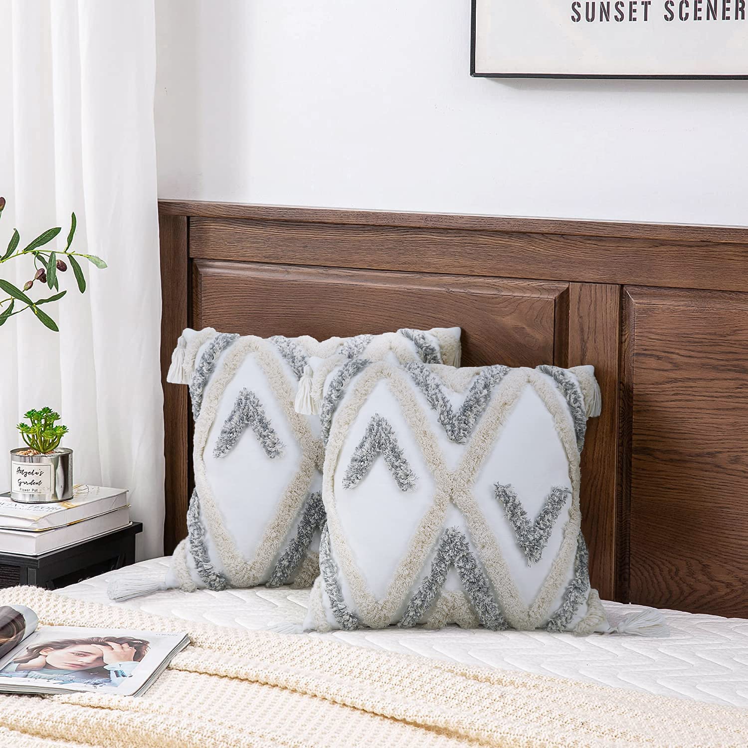 Amazon.co.jp: Merrycolor ボーホー 装飾用クッションカバー