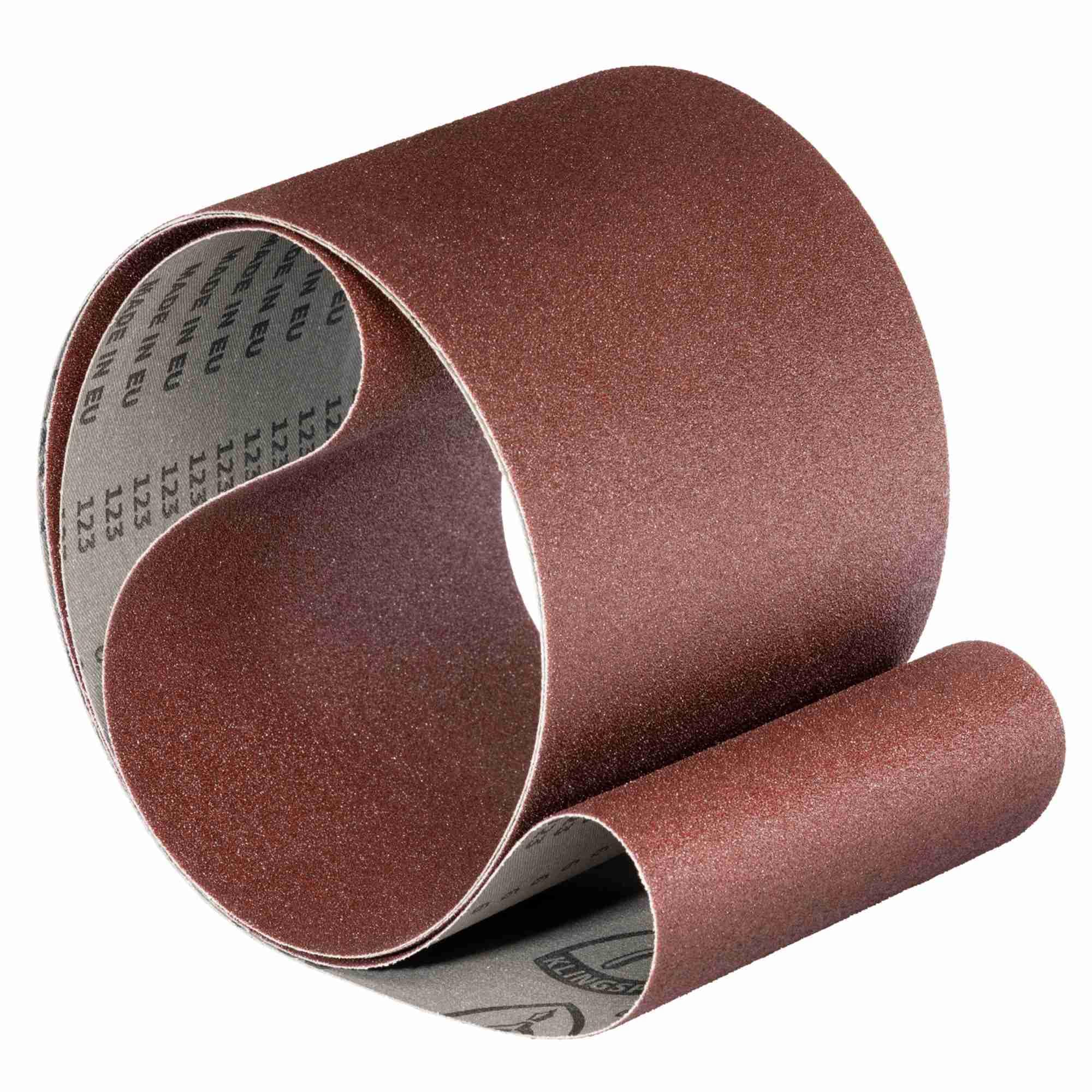Nastro abrasivo Klingspor corindone | 120 x 1500 mm - Grano 40 | 10 pezzi | per legno e metallo | supporto tessuto semi-flessibile resistente allo strappo | Nastri abrasivi professionali