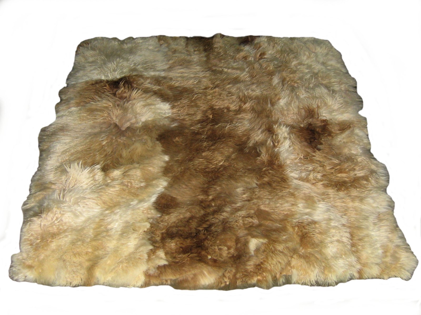 Tapis en fourrure d'alpaga anti-froid pour sol moderne en cuir