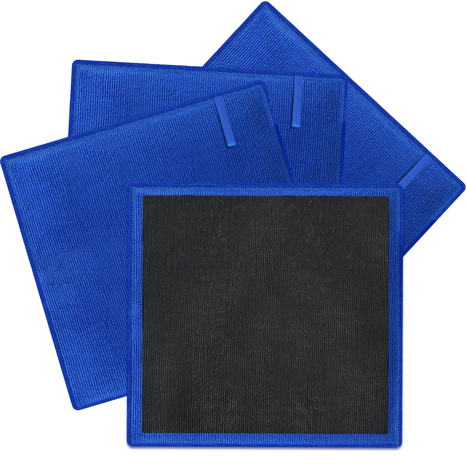 Clay Towel Auto Detailing 4 Pack - Fine Grade Microfiber Car Chamois Towel - DIY Detail Clay Bar Alternative(Blue)