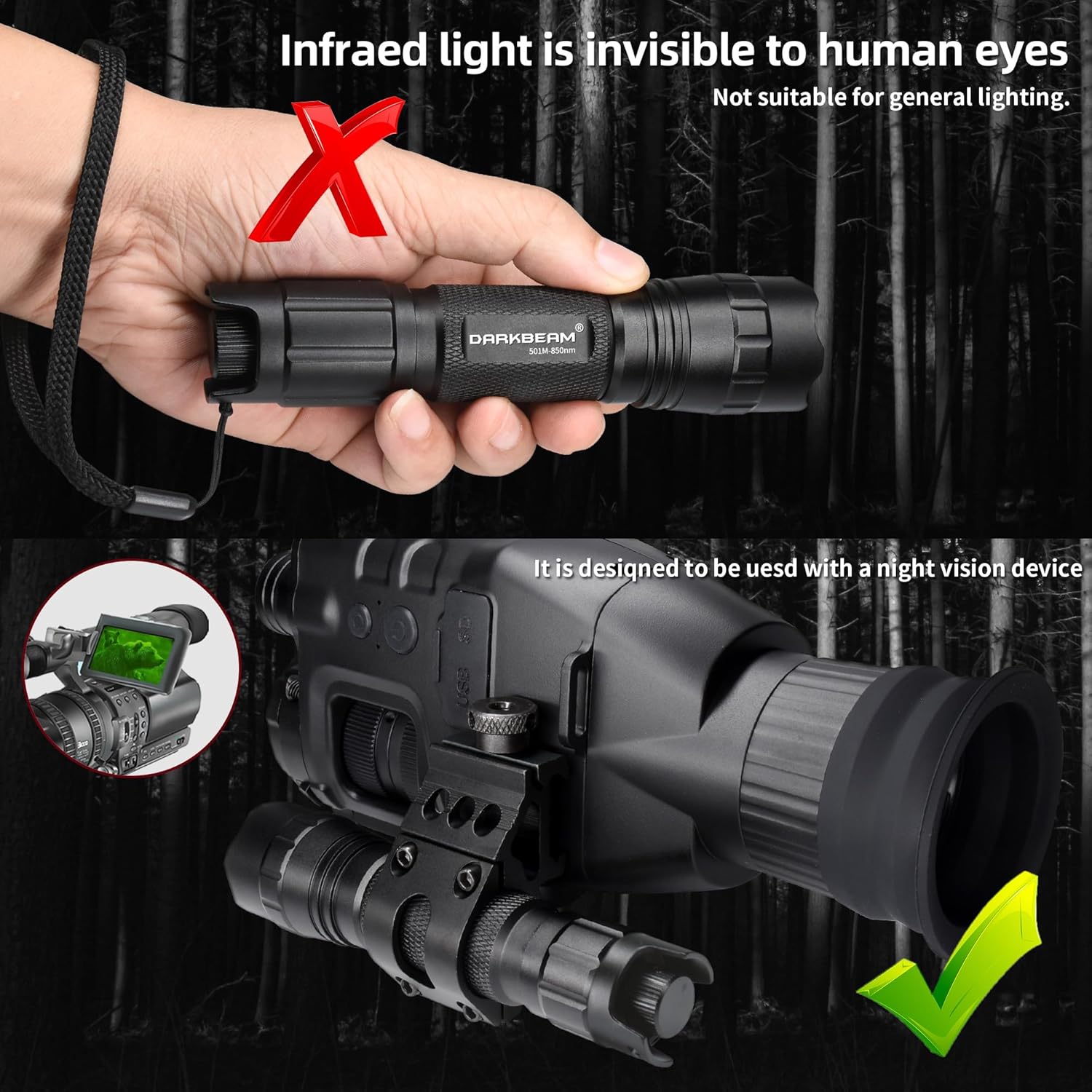 Long range IR illumination up to 500 meters