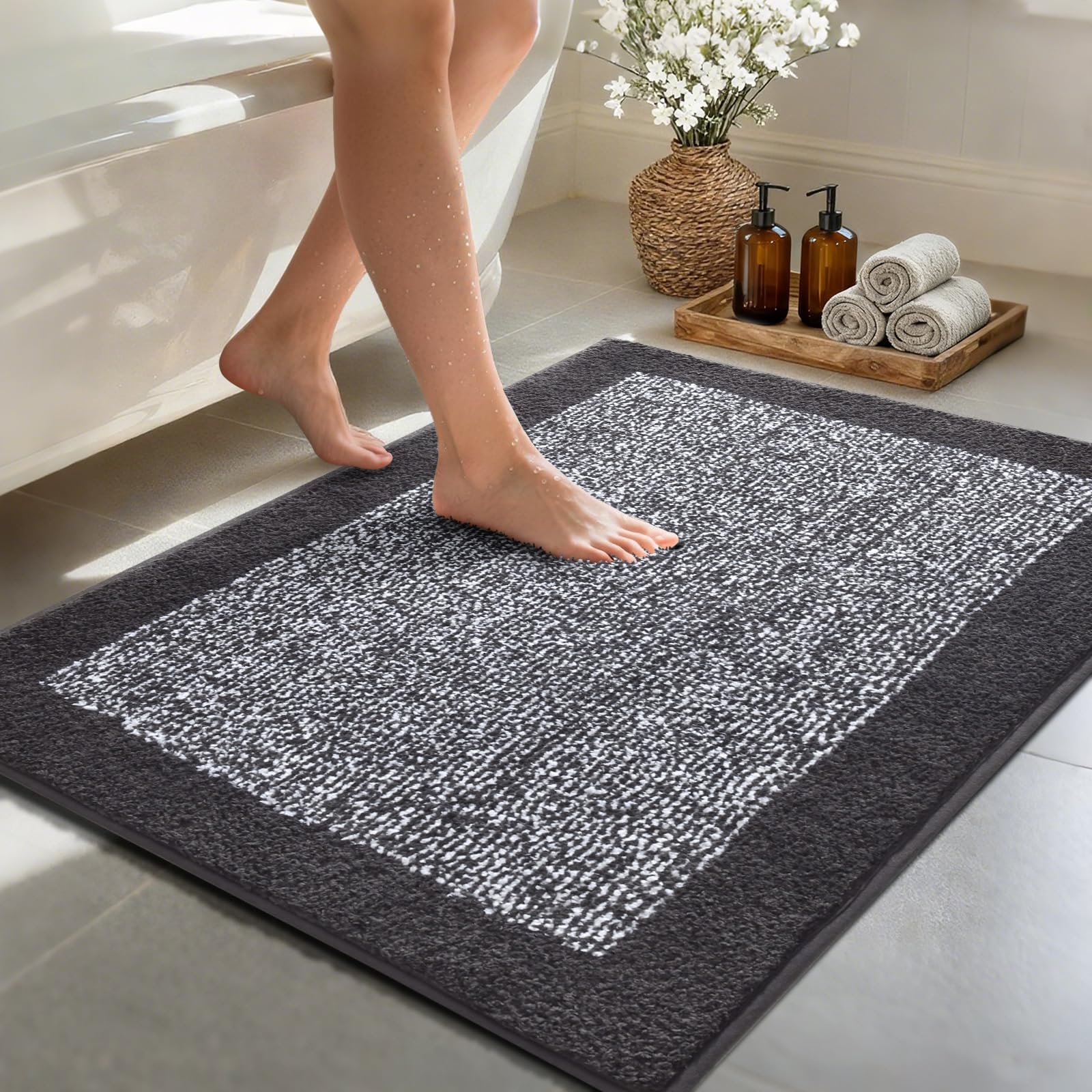 simpWalnut Large Bathroom Rug