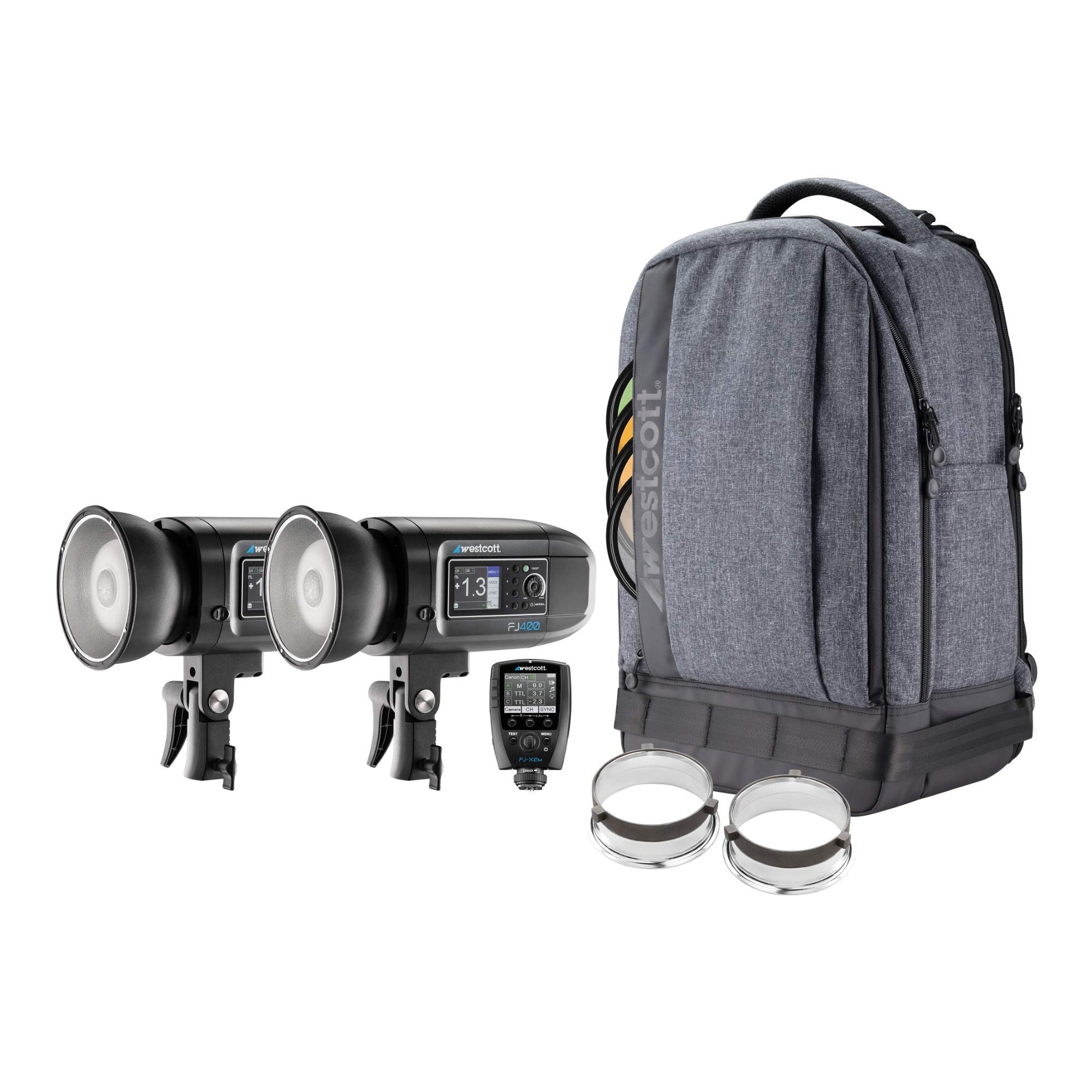 Amazon.com : Westcott FJ400 400Ws Strobe 2-Light Backpack Kit with